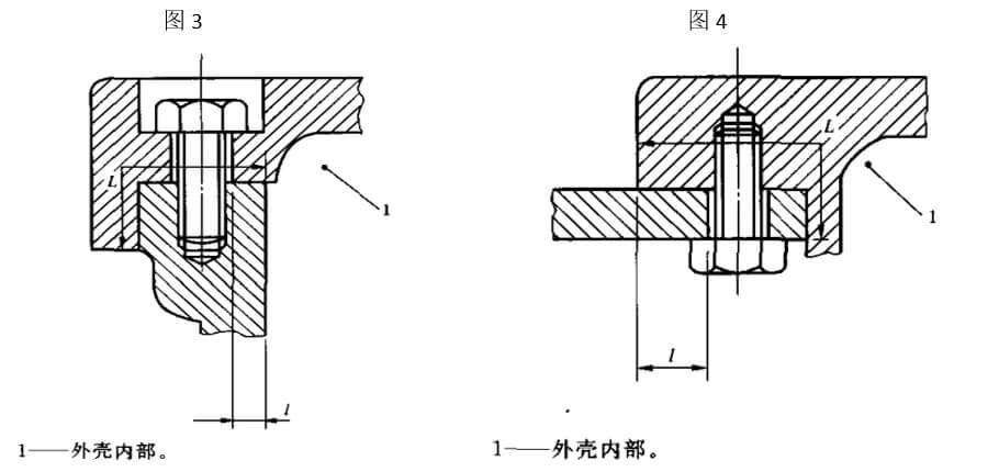 外殼內(nèi)部與孔之間的平面部分寬度